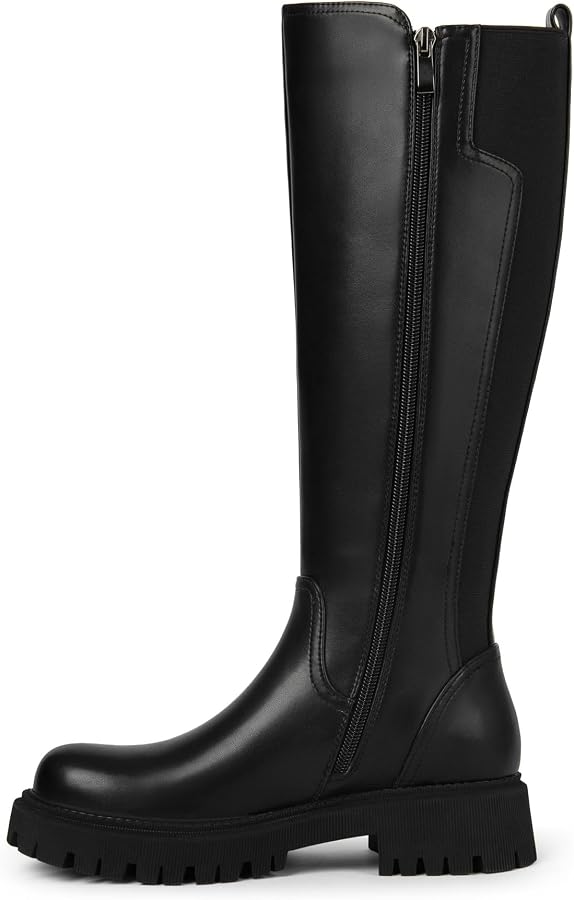 Amazon.com | TEAIEU Knee High Boots for Women, Platform Chunky